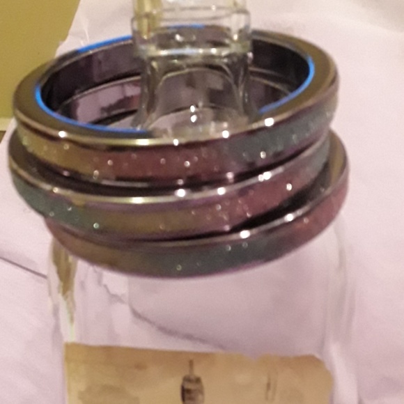 3 sparkling-yellow-blue-pink bangle bracelets. - Picture 8 of 8